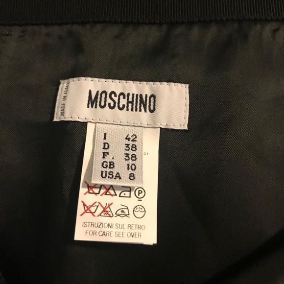 Moschino size 8 black pencil skirt  - Picture 6 of 8